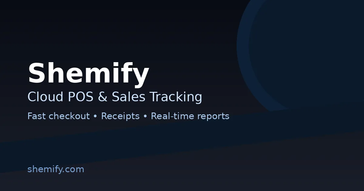 Shemify browser-based POS interface
